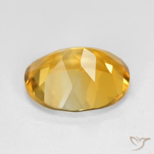 Citrino Dorado intenso natural de 4.18 ct, Ovalada, VVS-VS