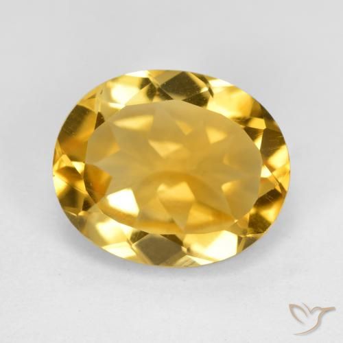 4.34ct Natural Dorado intenso Citrino, Ovalada, VVS-VS