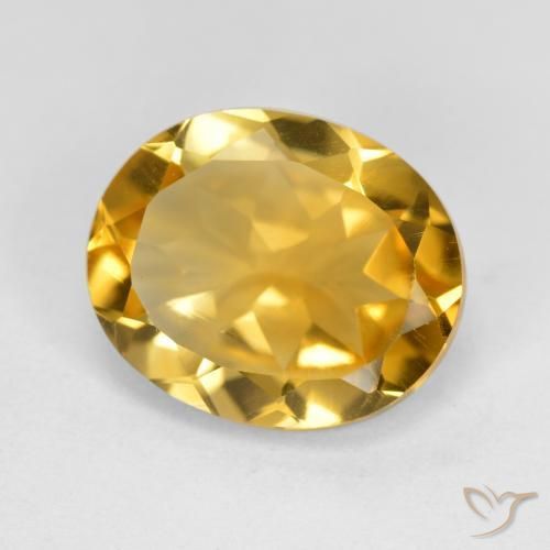 Citrino Dorado intenso natural de 4.34 ct, Ovalada, VVS-VS