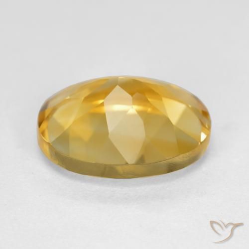 Citrino Dorado intenso natural de 4.34 ct, Ovalada, VVS-VS