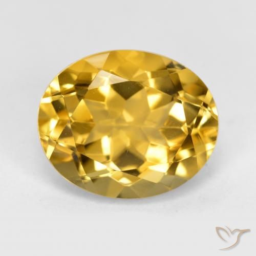 4.62ct Natural Dorado intenso Citrino, Ovalada, VVS-VS