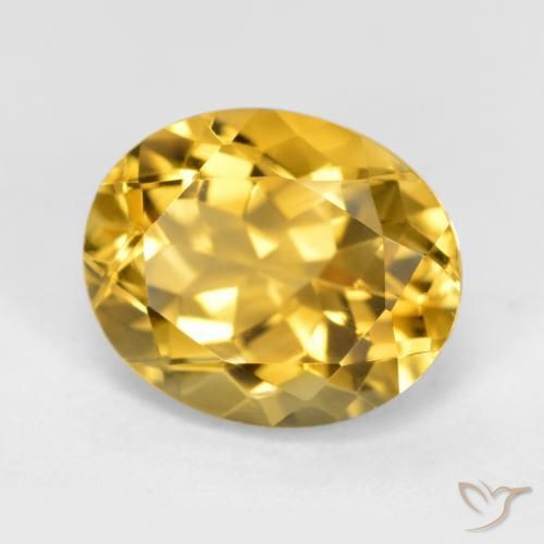 Citrino Dorado intenso natural de 4.62 ct, Ovalada, VVS-VS