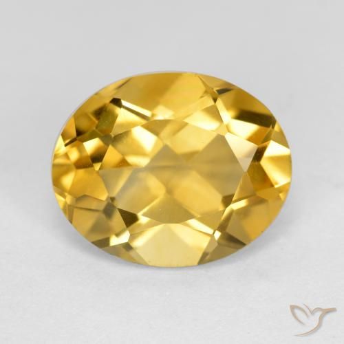 4.16ct Natural Dorado medio Citrino, Ovalada, VS