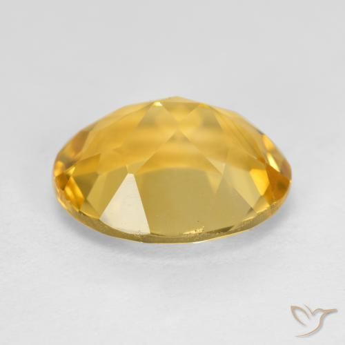 Citrino Dorado medio natural de 4.16 ct, Ovalada, VS
