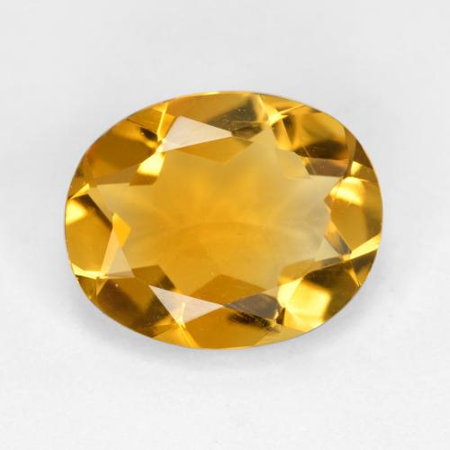 Citrino dorado natural de 3,18 ct, corte óvalo, VVS-VS