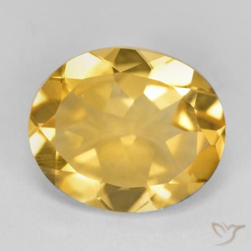 4.03ct Natural Dorado medio Citrino, Ovalada, VS