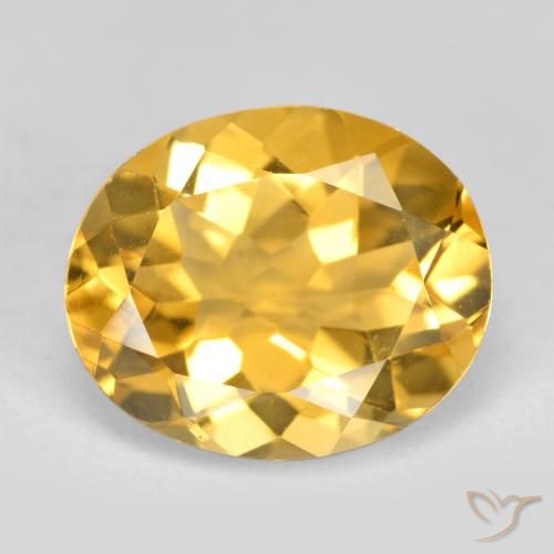 Citrino dorado natural de 3,97 ct, corte óvalo, VS