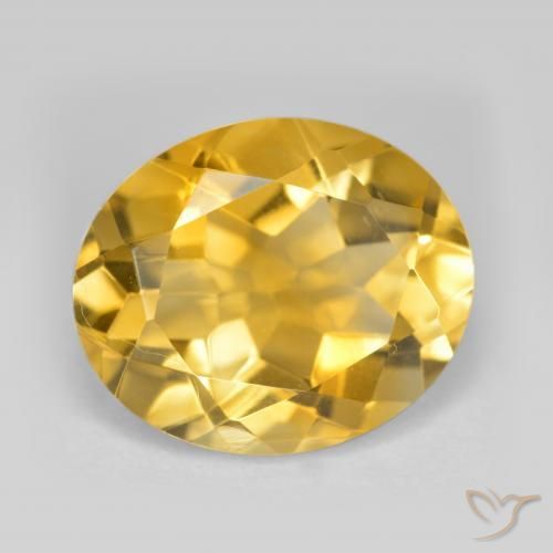 Citrino Naranja dorado natural de 4.22 ct, Ovalada, VS