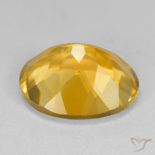 Citrino Dorado claro natural de 4.35 ct, Ovalada, VS