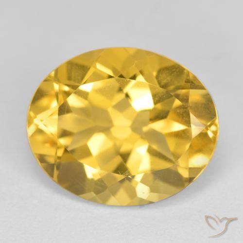 4.07ct Natural Naranja dorado Citrino, Ovalada, VS