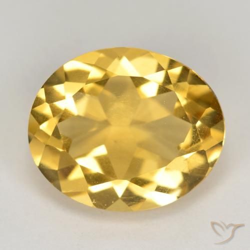 4.06ct Natural Naranja dorado Citrino, Ovalada, VS