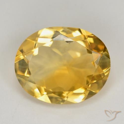 3.42ct Natural Naranja dorado intenso Citrino, Ovalada, VS