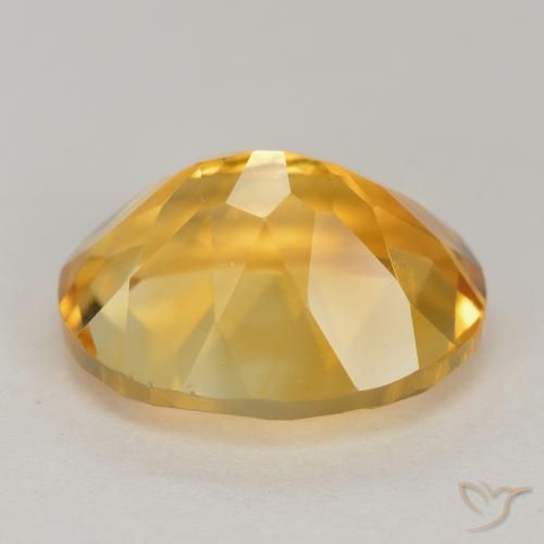 Citrino Dorado medio natural de 4.73 ct, Ovalada, VS