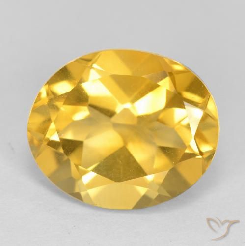 4.32ct Natural Dorado medio Citrino, Ovalada, VS