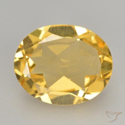 2.83ct Natural Naranja dorado Citrino, Ovalada, VVS-VS