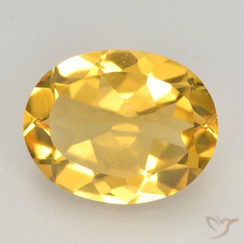 2.86ct Natural Naranja dorado Citrino, Ovalada, VVS-VS