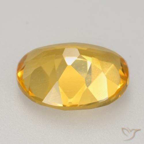 Citrino Naranja dorado natural de 2.86 ct, Ovalada, VVS-VS