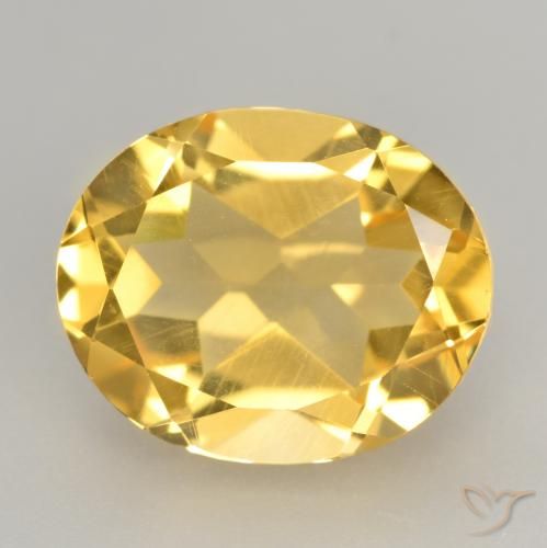 3.40ct Natural Dorado medio Citrino, Ovalada, VVS-VS