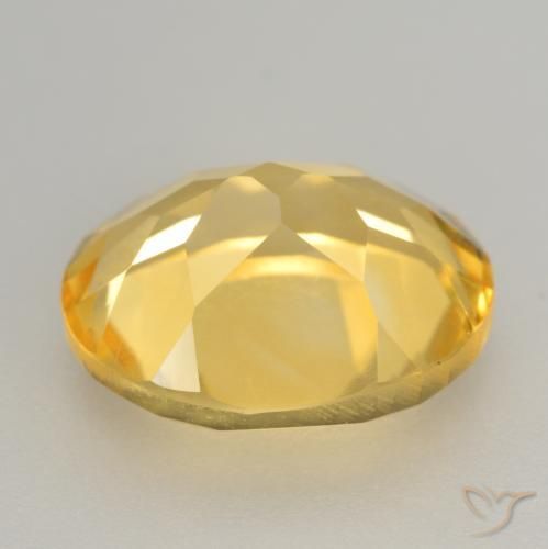 Citrino Dorado medio natural de 3.40 ct, Ovalada, VVS-VS