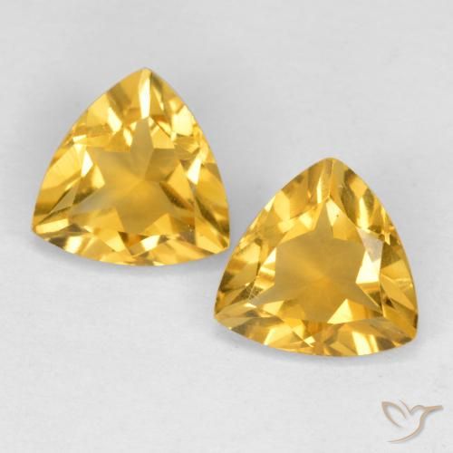 1.91ctw Natural Dorado oscuro medio Citrino, Trillón, VS