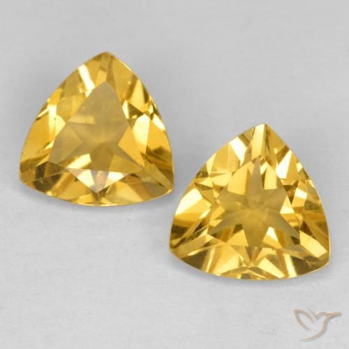 2.01ctw Natural Dorado medio Citrino, Trillón, VS