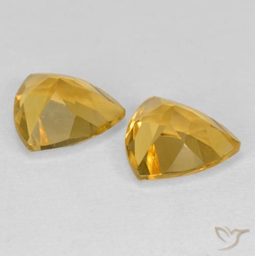 Gemas de Citrino Dorado medio natural de 2.01 ct, Trillón, VS