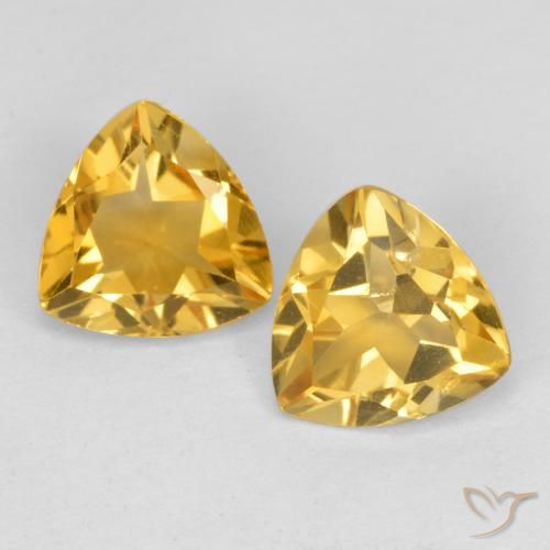 Gemas de Citrino Naranja dorado natural de 1.99 ct, Trillón, VS