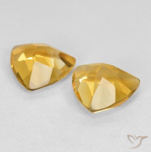 Gemas de Citrino Naranja dorado natural de 1.99 ct, Trillón, VS