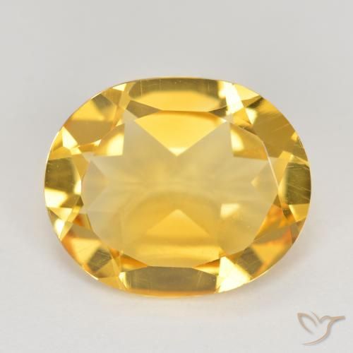 3.44ct Natural Dorado medio Citrino, Ovalada, VS