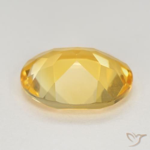 Citrino Dorado medio natural de 3.44 ct, Ovalada, VS
