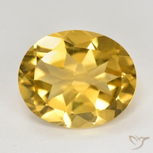 4.27ct Natural Dorado medio Citrino, Ovalada, VS
