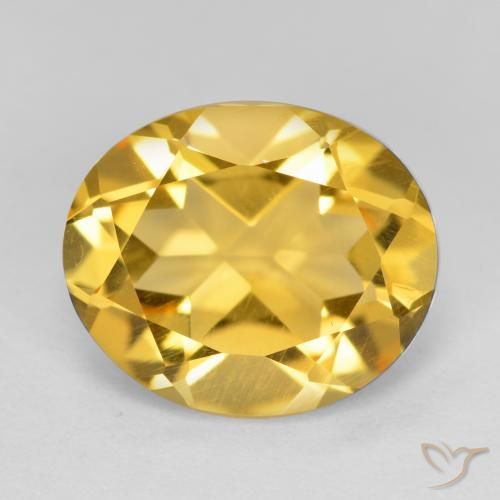 3.91ct Natural Dorado medio Citrino, Ovalada, VS