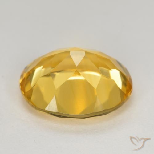 Citrino Dorado medio natural de 4.63 ct, Ovalada, VS