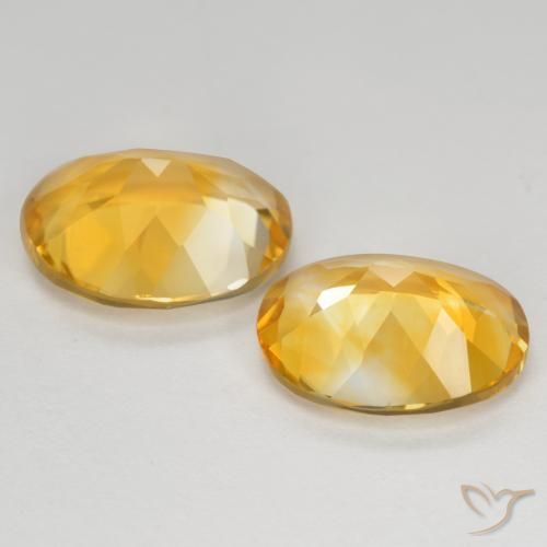 Gemas de Citrino Naranja dorado intenso natural de 7.42 ct, Ovalada, VS