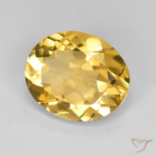 Citrino Naranja dorado natural de 3.97 ct, Ovalada, VS