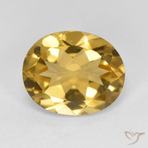 4.28ct Natural Dorado medio Citrino, Ovalada, VS