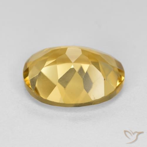 Citrino Dorado medio natural de 4.28 ct, Ovalada, VS