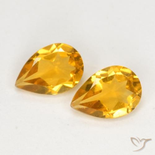 1.17ctw Natural Dorado oscuro Citrino, En forma de pera, VS