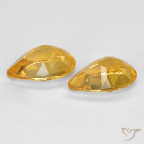 Gemas de Citrino Dorado oscuro natural de 1.14 ct, En forma de pera, VS