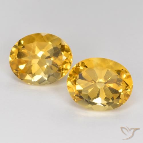 7.71ctw Natural Naranja dorado Citrino, Ovalada, VVS-VS