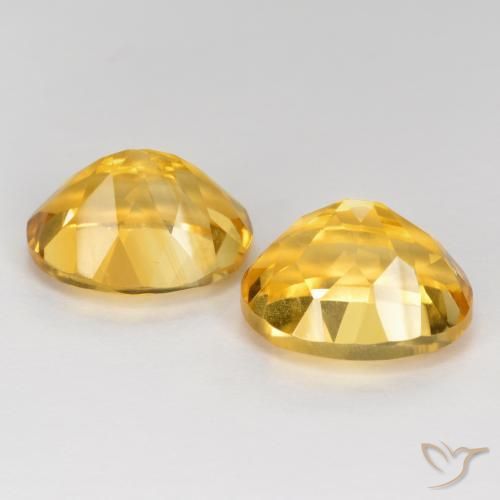 Gemas de Citrino Naranja dorado natural de 7.71 ct, Ovalada, VVS-VS