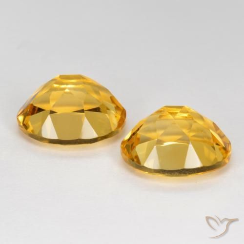 Gemas de Citrino Dorado oscuro medio natural de 6.95 ct, Ovalada, VVS-VS