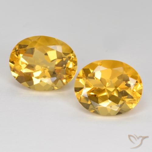 7.66ctw Natural Dorado oscuro medio Citrino, Ovalada, VVS-VS