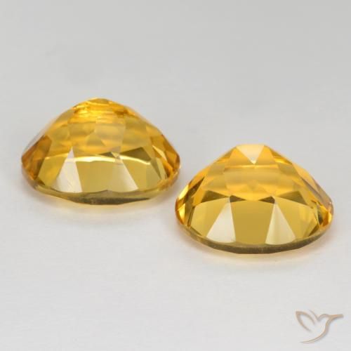 Gemas de Citrino Dorado oscuro medio natural de 7.66 ct, Ovalada, VVS-VS