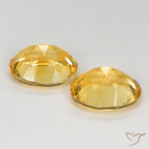 Gemas de Citrino Dorado medio natural de 6.64 ct, Ovalada, VVS-VS
