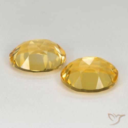 Gemas de Citrino Dorado medio natural de 6.72 ct, Ovalada, VVS-VS