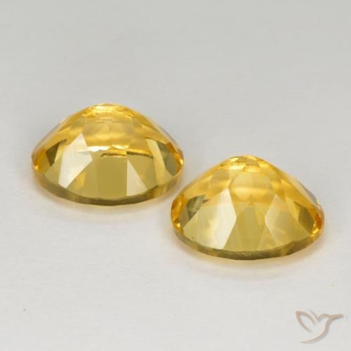 Gemas de Citrino Naranja dorado natural de 7.08 ct, Corte Óvalo, VVS-VS