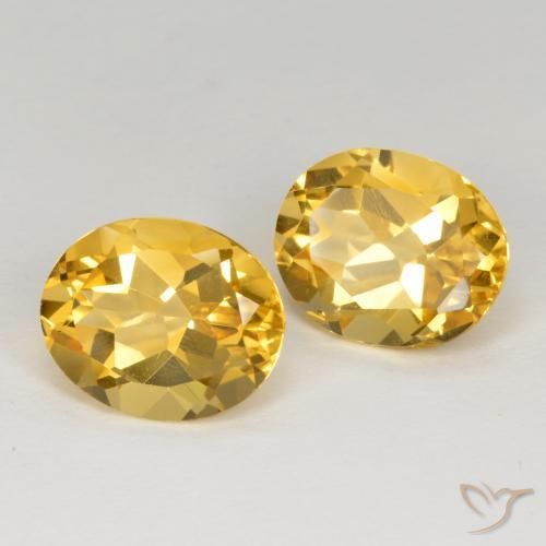 6.64ctw Natural Naranja dorado Citrino, Ovalada, VVS-VS