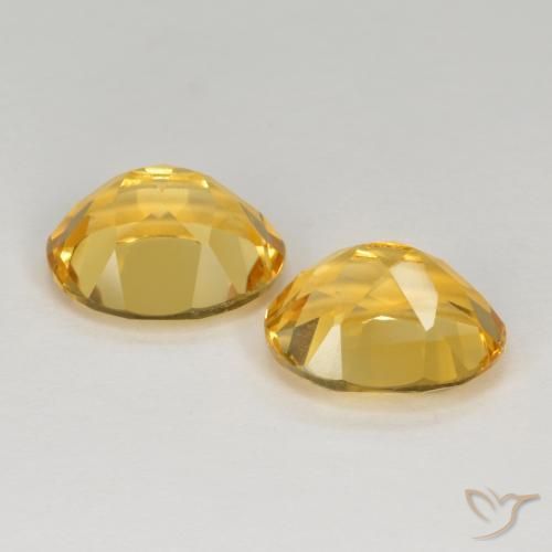 Gemas de Citrino Naranja dorado natural de 6.64 ct, Ovalada, VVS-VS
