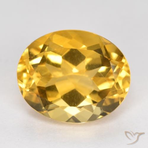 3.59ct Natural Dorado medio Citrino, Ovalada, VVS-VS